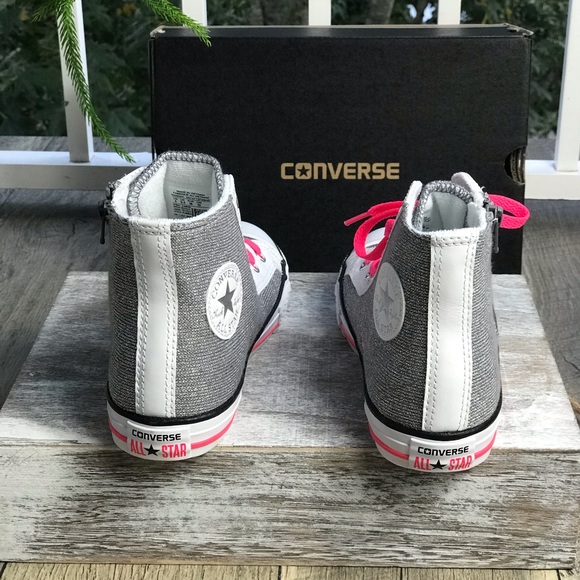 NWT Converse Side Zip HI Silver W AUTHENTIC - Picture 4 of 8